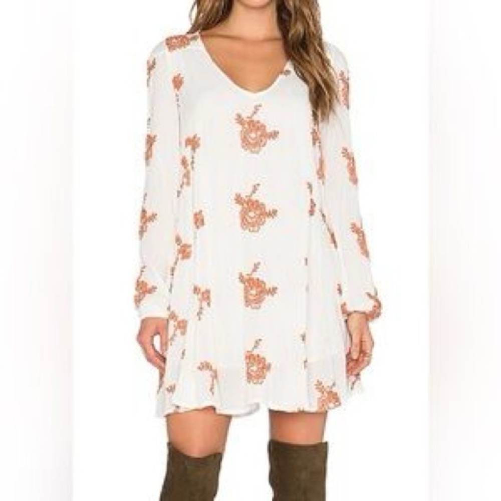 FREE PEOPLE Emma Embroidered Mini Dress
